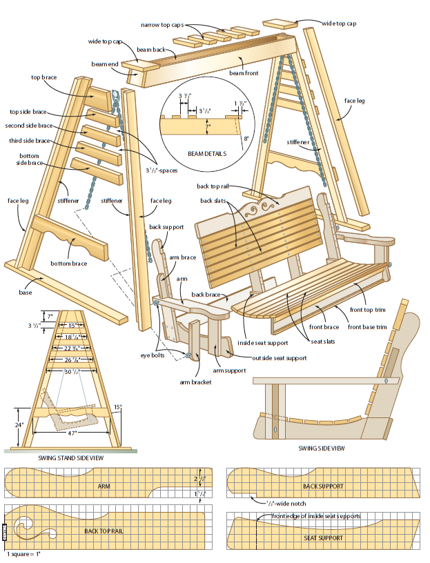 Free Diy Porch Swing Plans Ideas To Chill In Your Front Porch Porch ...